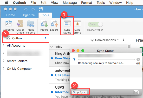identify large file size in outlook for mac